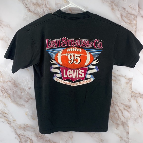Levi's Other - Vintage Black Levi's with Football  T Shirt Men's Size L Made in USA FOTL Best